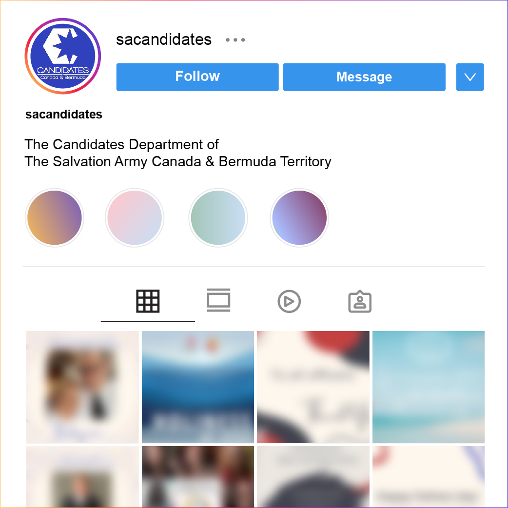 candidates instagram profile mockup